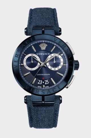 Versace V-RACE BLUE DENIM AION CHRONO watch PVBR07-P0017
